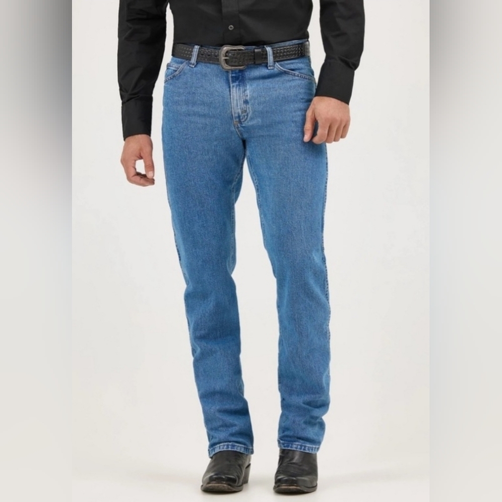 WranglersMen's Slim Fit cowboy 30x36Jeans Advanced Comfort Cool Technologie Blue